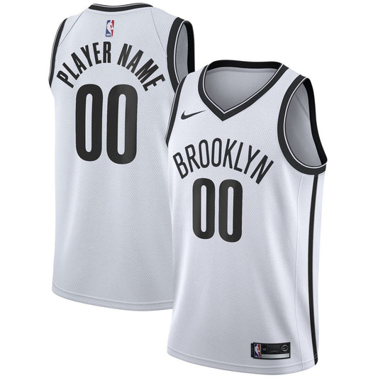Brooklyn Nets Nike 2020/21 Swingman Custom Jersey - Association Edition - White Official NBA Team Apparel Basketball Fan Gear