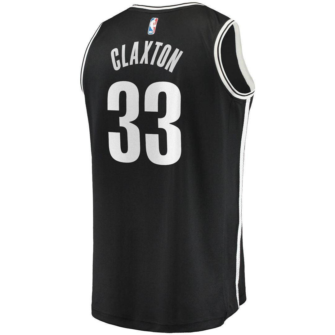 Nicolas Claxton Brooklyn Nets Fanatics Fast Break Replica Jersey - Icon Edition - Black Official NBA Team Apparel Basketball Fan Gear