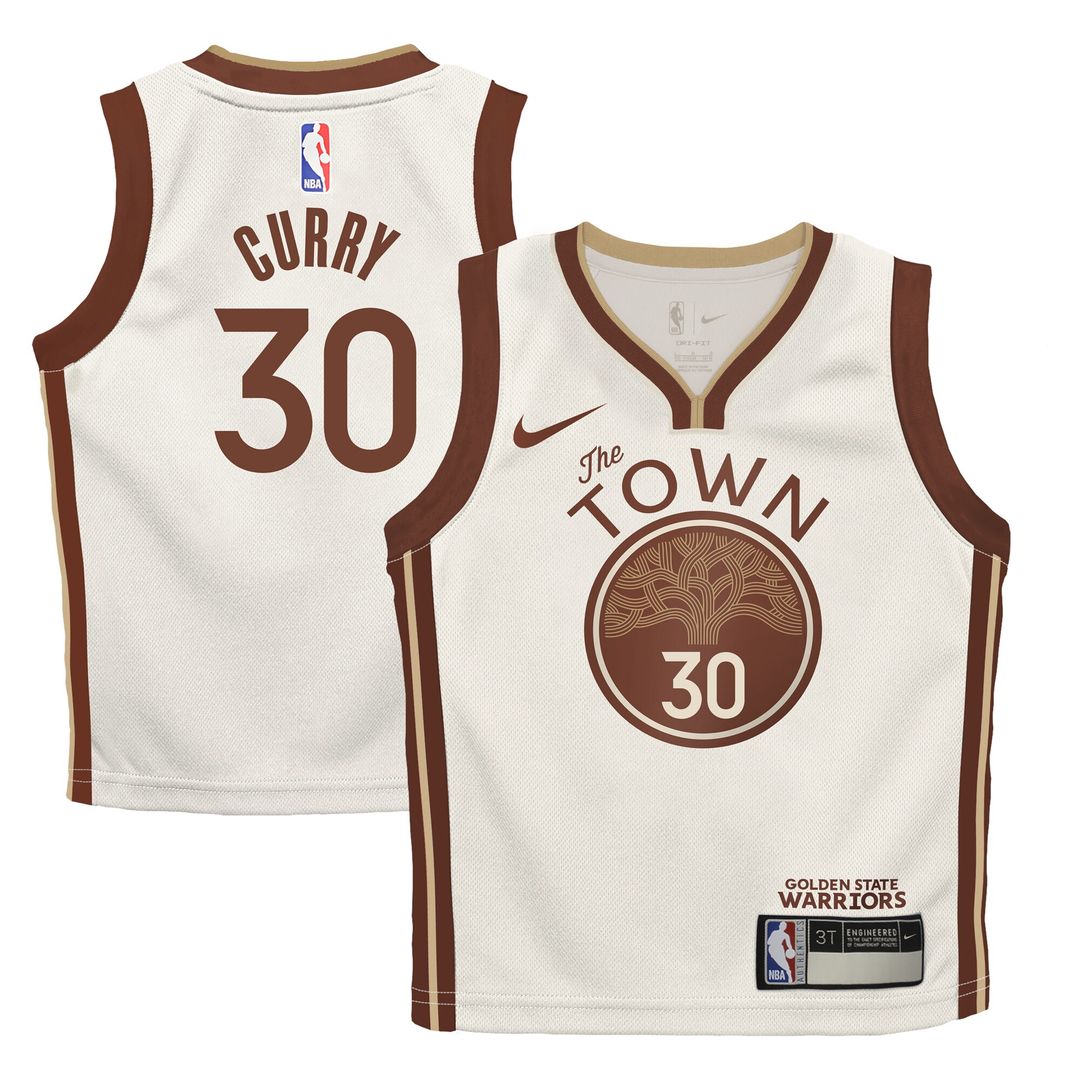 Stephen Curry Golden State Warriors Nike Infant 2025/26 City Edition Swingman Jersey - Tan Official NBA Team Apparel Basketball Fan Gear