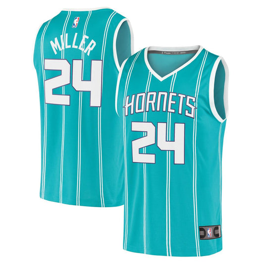 Brandon Miller Charlotte Hornets Fanatics Fast Break Replica Jersey - Icon Edition - Teal Official NBA Team Apparel Basketball Fan Gear