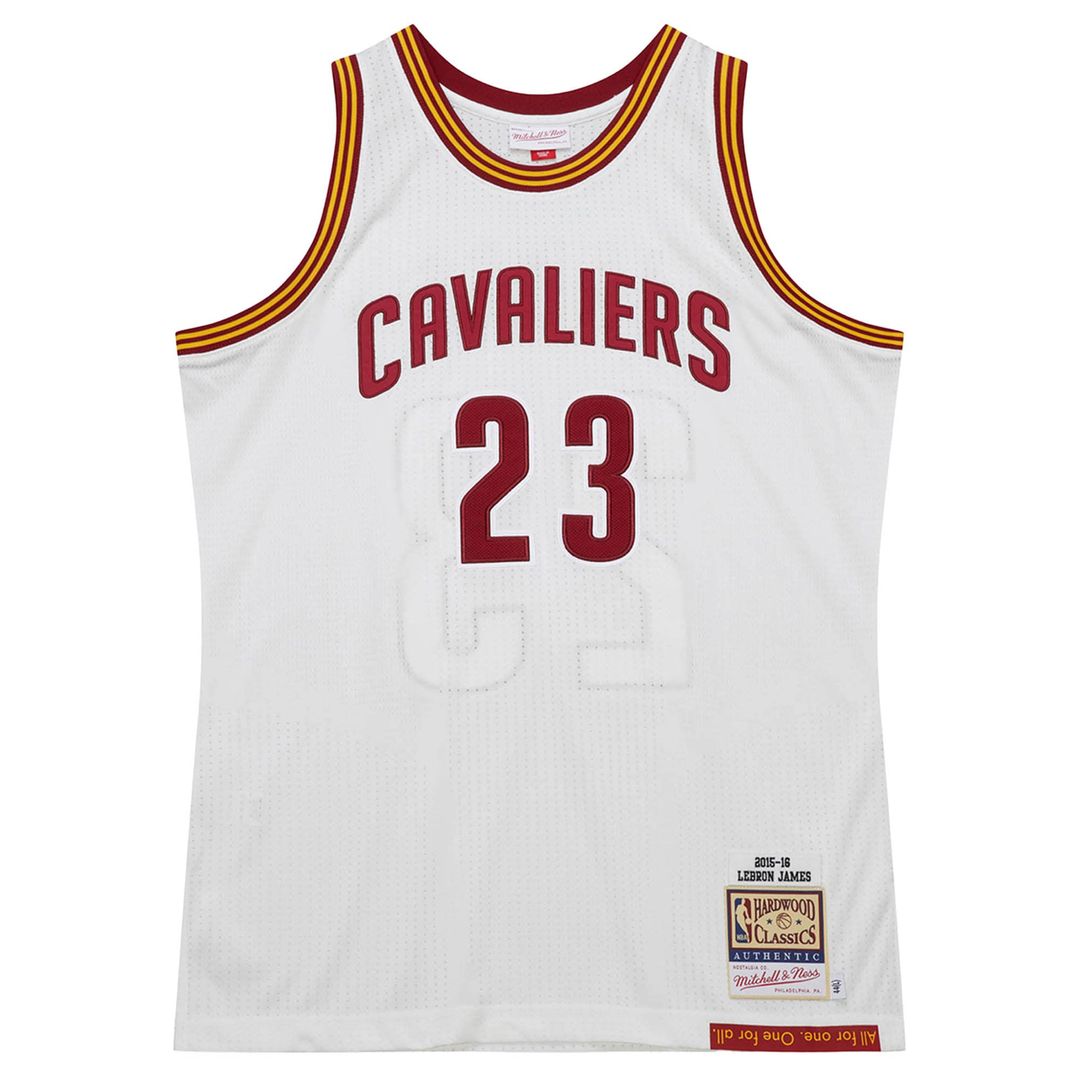 LeBron James Cleveland Cavaliers Mitchell & Ness 2015/16 Hardwood Classics Authentic Jersey - White Official NBA Team Apparel Basketball Fan Gear