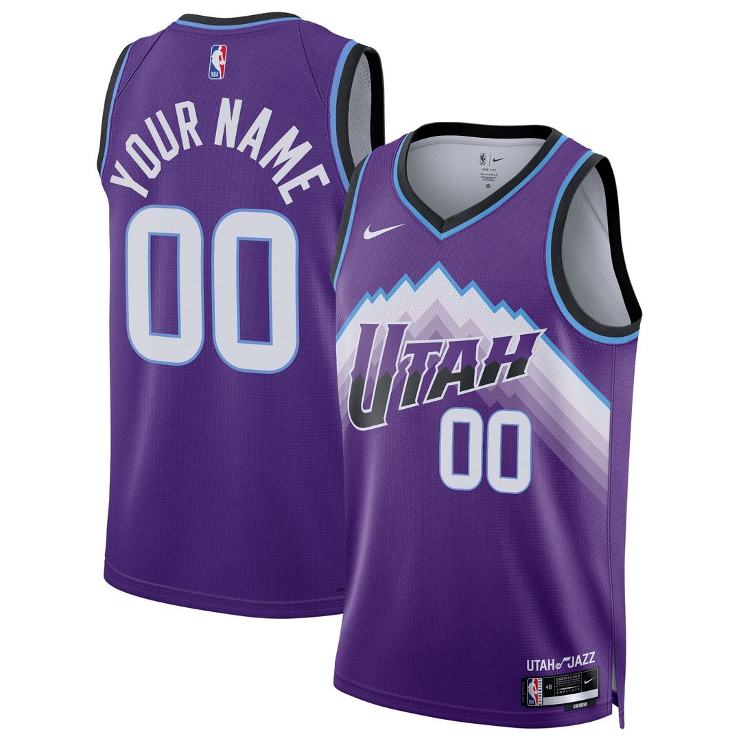 Utah Jazz Nike Unisex Swingman Custom Jersey - Icon Edition - Purple Official NBA Team Apparel Basketball Fan Gear