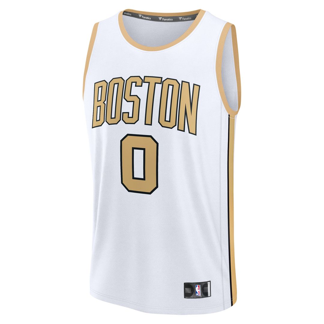 Jayson Tatum Boston Celtics Fanatics 2025/26 City Edition Fast Break Jersey - White Official NBA Team Apparel Basketball Fan Gear