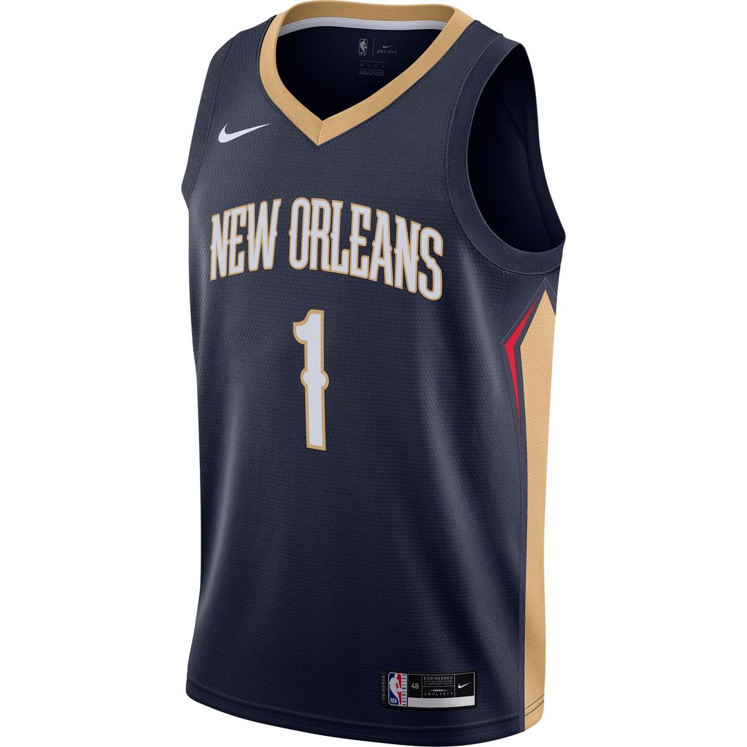 Zion Williamson New Orleans Pelicans Nike Swingman Jersey - Navy - Icon Edition Official NBA Team Apparel Basketball Fan Gear