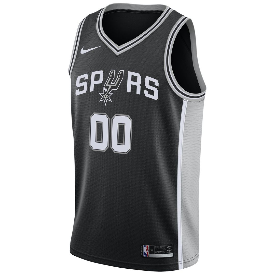 San Antonio Spurs Nike Swingman Custom Jersey Black - Icon Edition Official NBA Team Apparel Basketball Fan Gear