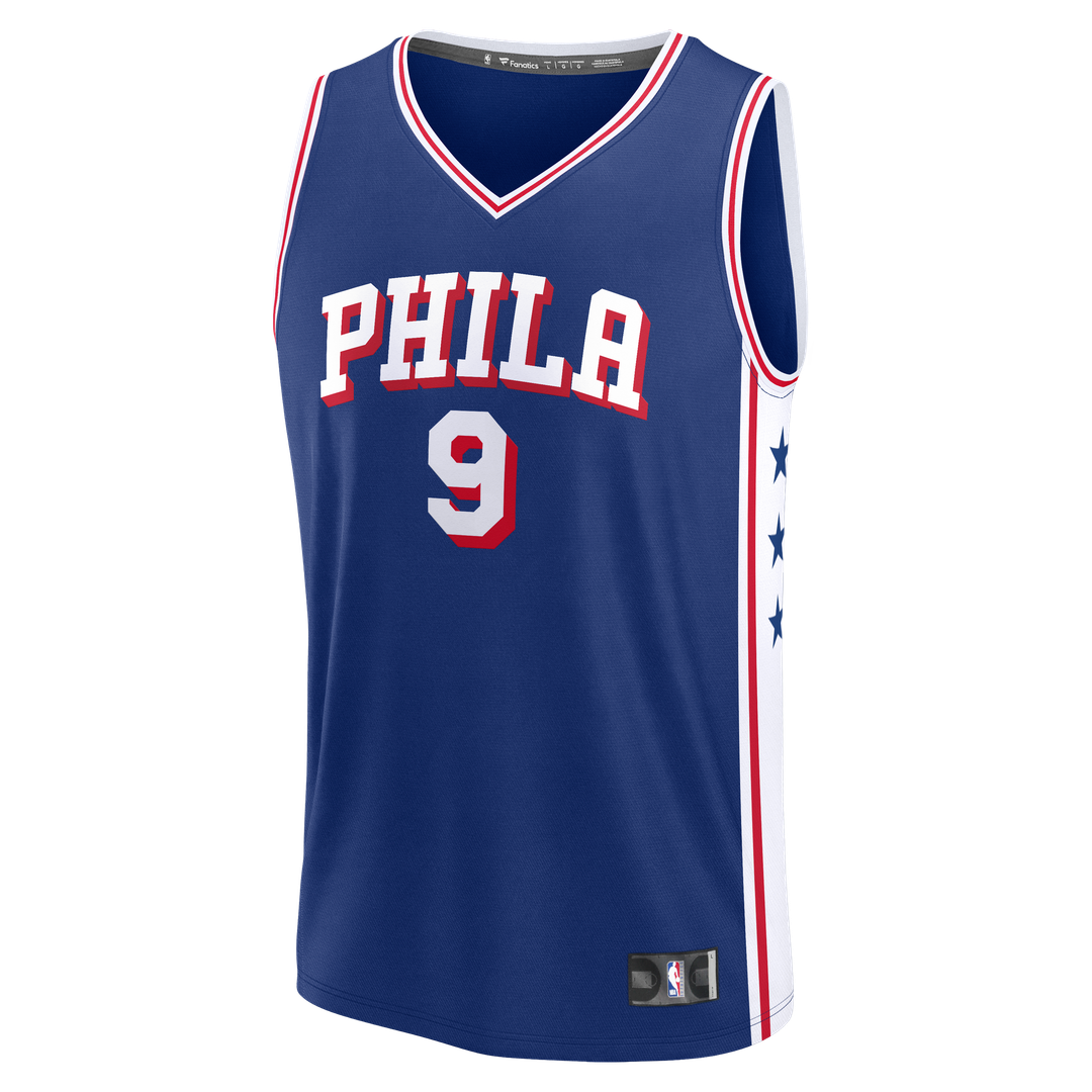 Kelly Oubre Jr. Philadelphia 76ers Fanatics Fast Break Jersey - Icon Edition - Blue Official NBA Team Apparel Basketball Fan Gear