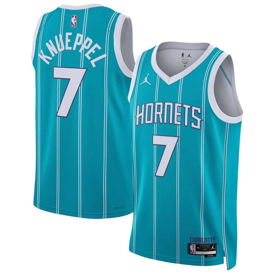 Kon Knueppel Charlotte Hornets Jordan Brand Unisex Swingman Jersey - Icon Edition - Teal Official NBA Team Apparel Basketball Fan Gear