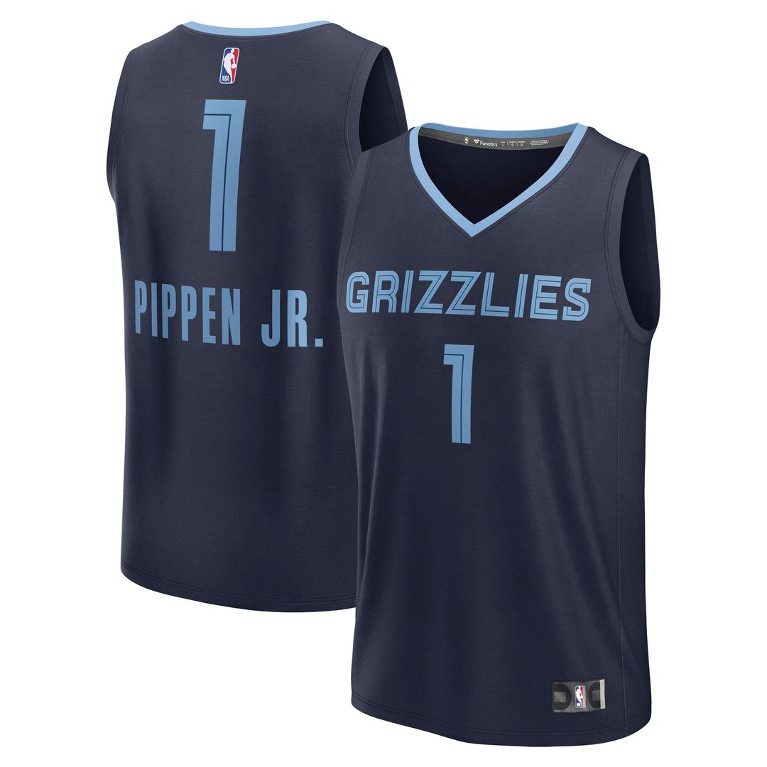 Scotty Pippen Jr. Memphis Grizzlies Fanatics Fast Break Replica Player Jersey - Icon Edition - Navy Official NBA Team Apparel Basketball Fan Gear