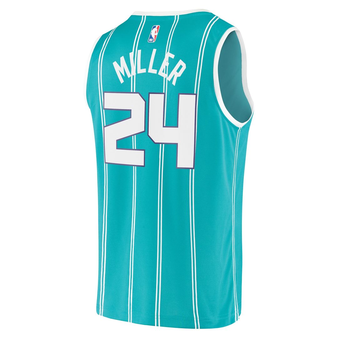 Brandon Miller Charlotte Hornets Fanatics Fast Break Replica Jersey - Icon Edition - Teal Official NBA Team Apparel Basketball Fan Gear