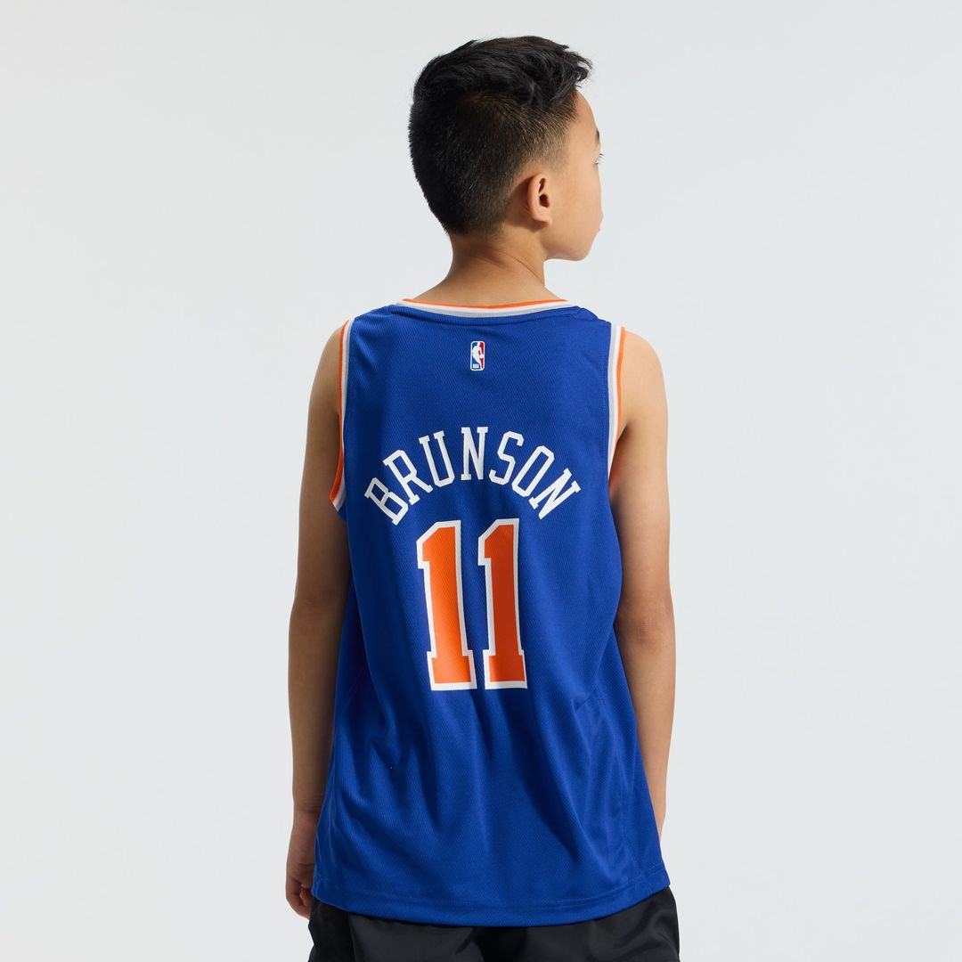 Jalen Brunson New York Knicks Fanatics Youth Fast Break Replica Player Jersey - Icon Edition - Blue Official NBA Team Apparel Basketball Fan Gear