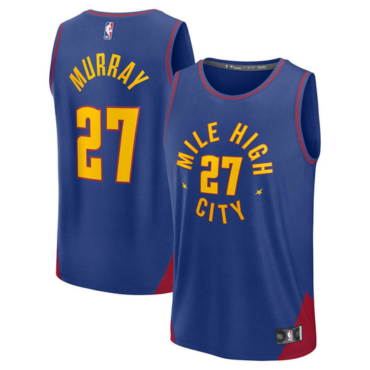 Jamal Murray Denver Nuggets Fanatics Fast Break Replica Player Jersey - Statement Edition - Blue Official NBA Team Apparel Basketball Fan Gear