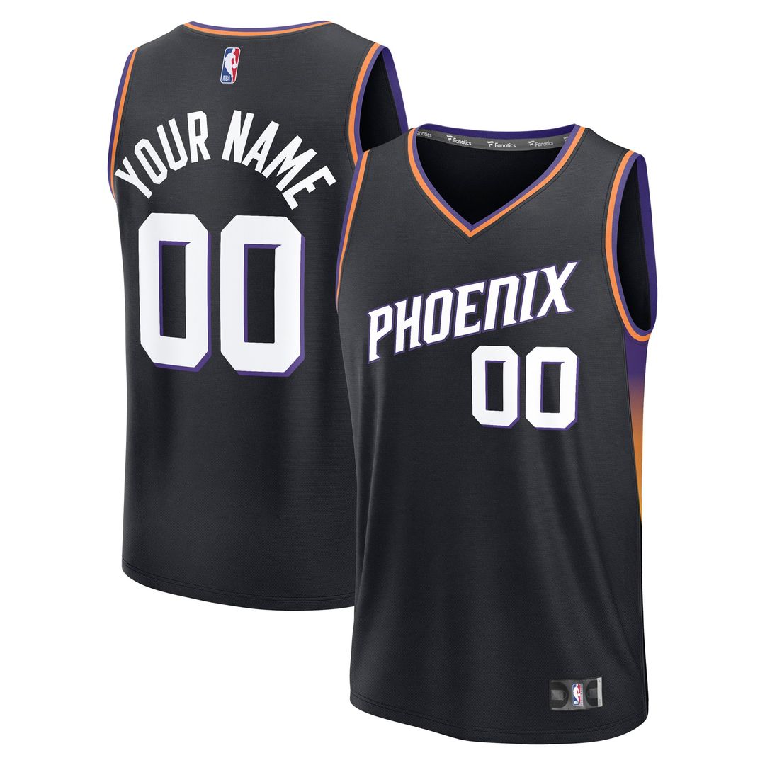 Phoenix Suns Fanatics Youth Fast Break Custom Replica Jersey - Purple - Icon Edition Official NBA Team Apparel Basketball Fan Gear