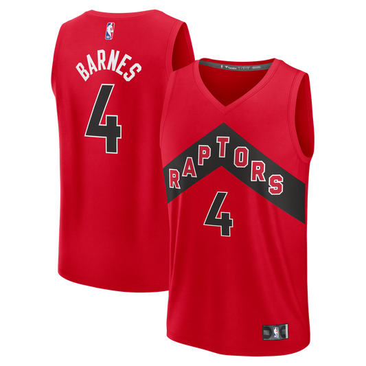 Scottie Barnes Toronto Raptors Fanatics Fast Break Replica Jersey - Icon Edition - Red Official NBA Team Apparel Basketball Fan Gear