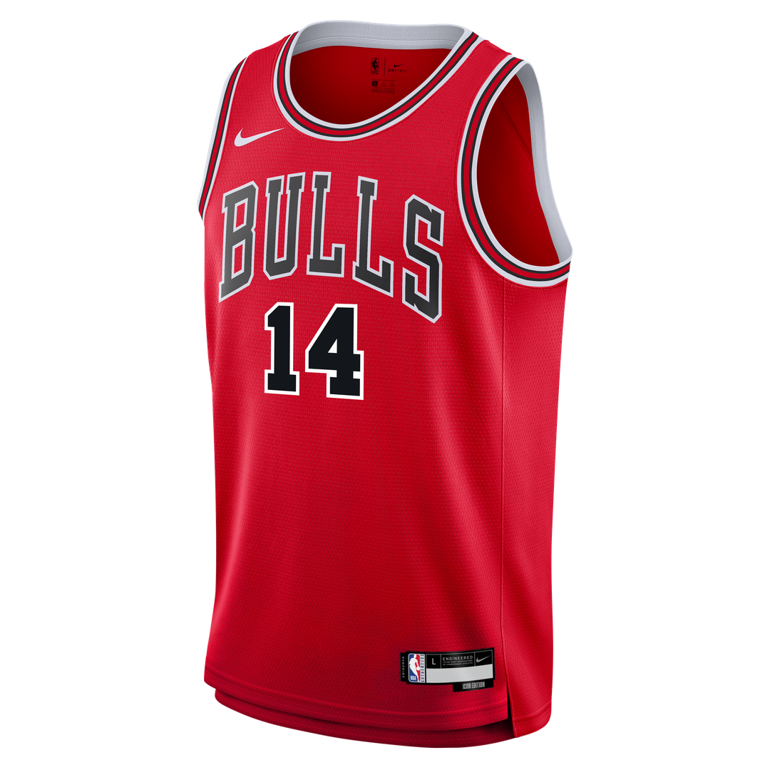 Matas Buzelis Chicago Bulls Nike Youth Swingman Jersey - Icon Edition - Red Official NBA Team Apparel Basketball Fan Gear