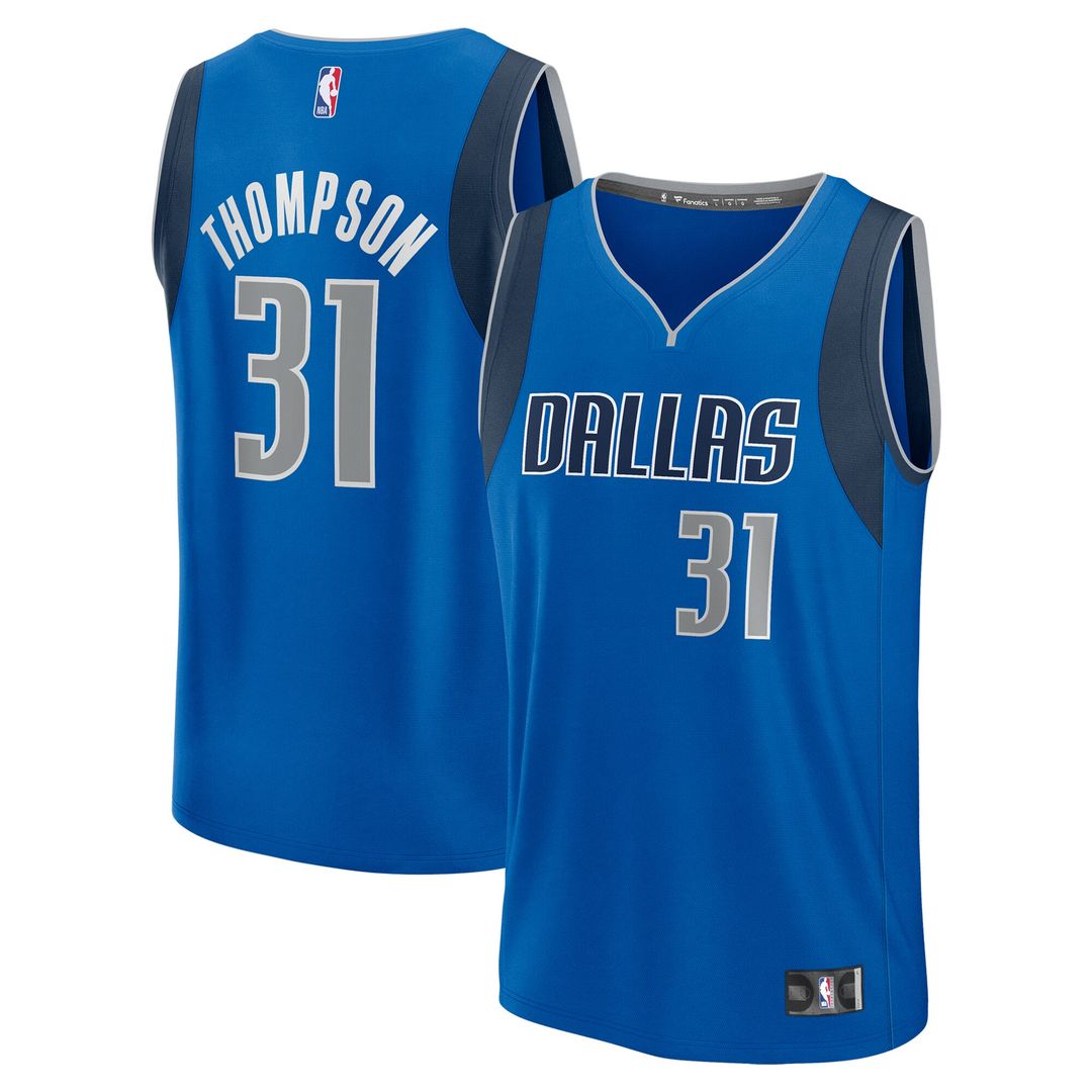 Klay Thompson Dallas Mavericks Fanatics Fast Break Replica Player Jersey - Icon Edition - Blue Official NBA Team Apparel Basketball Fan Gear