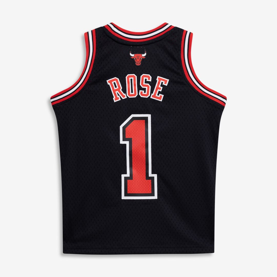 Derrick Rose Chicago Bulls Mitchell & Ness Youth 2010/11 Hardwood Classics Swingman Jersey - Black Official NBA Team Apparel Basketball Fan Gear