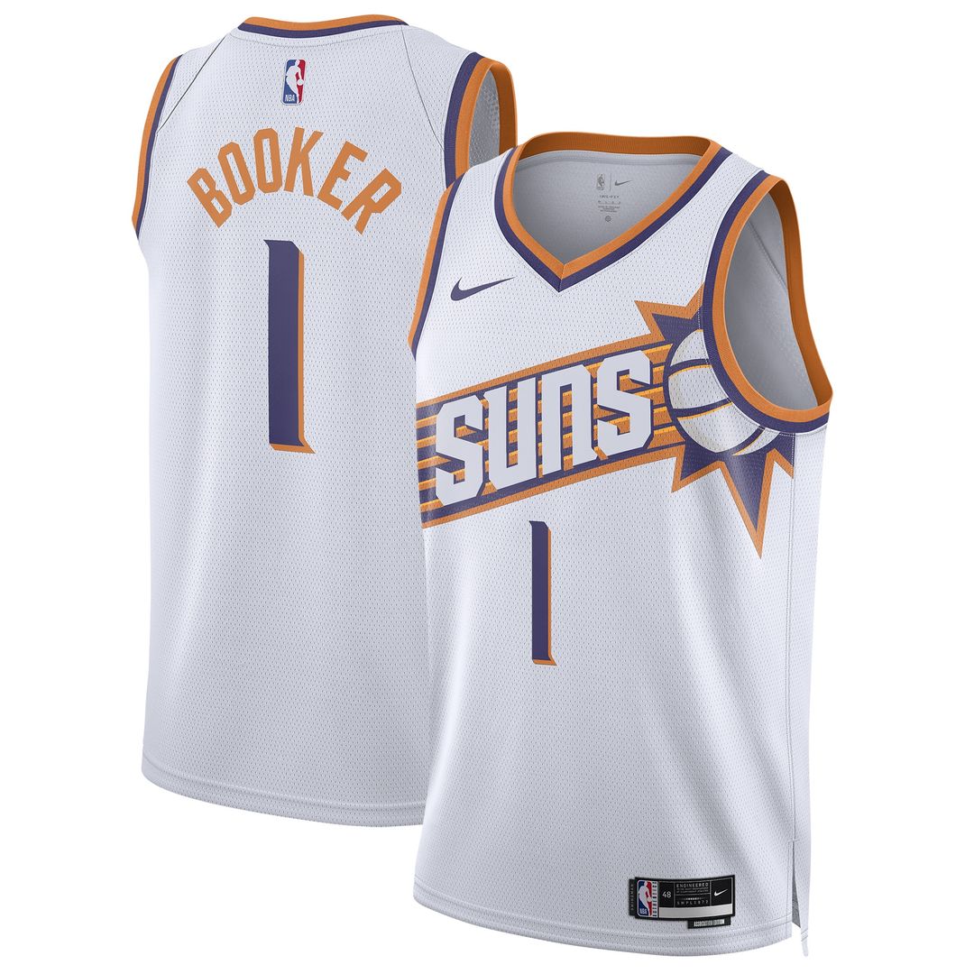 Devin Booker Phoenix Suns Nike Unisex Swingman Jersey - Association Edition - White Official NBA Team Apparel Basketball Fan Gear