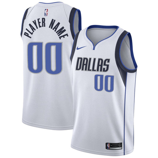 Dallas Mavericks Nike 2020/21 Swingman Custom Jersey - Association Edition - White Official NBA Team Apparel Basketball Fan Gear