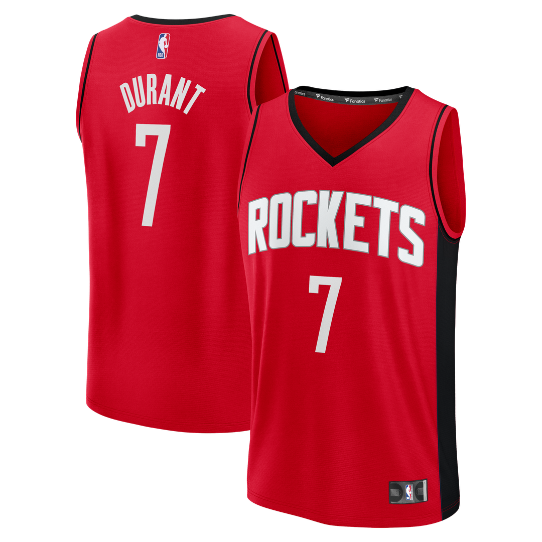 Kevin Durant Houston Rockets Fanatics Youth Fast Break Jersey - Icon Edition - Red Official NBA Team Apparel Basketball Fan Gear