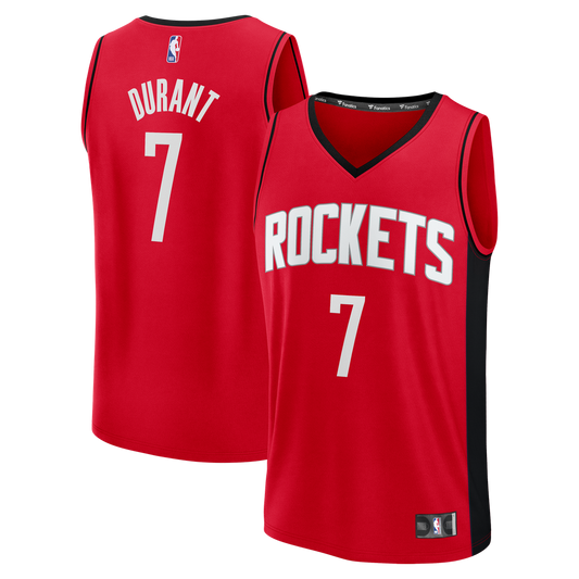 Kevin Durant Houston Rockets Fanatics Youth Fast Break Jersey - Icon Edition - Red Official NBA Team Apparel Basketball Fan Gear