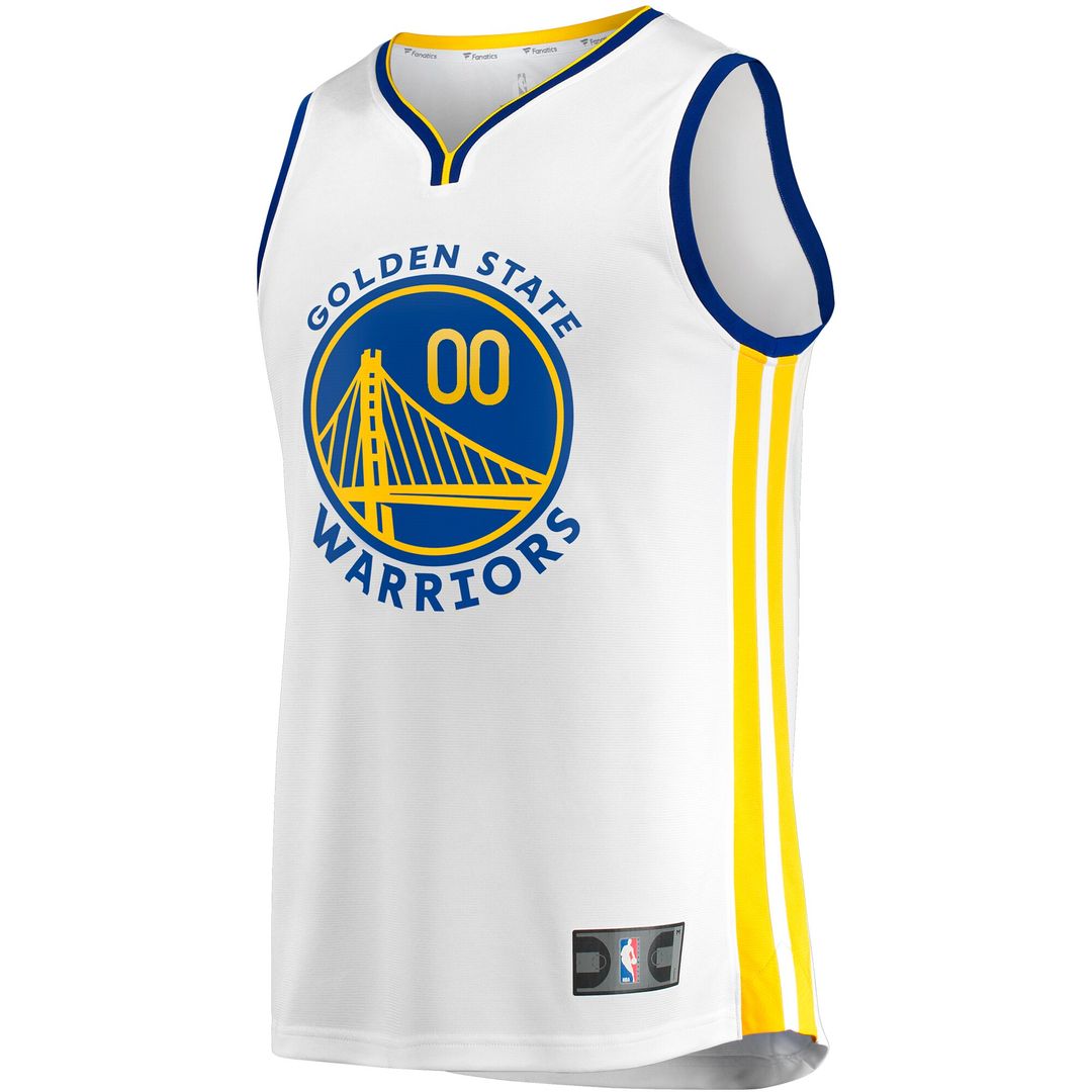 Golden State Warriors Fanatics Youth Fast Break Replica Custom Jersey - Association Edition - White Official NBA Team Apparel Basketball Fan Gear