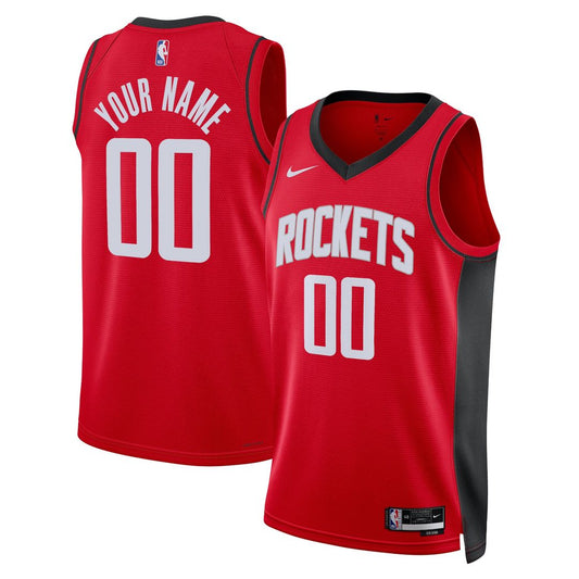 Houston Rockets Nike Unisex Swingman Custom Jersey Red - Icon Edition Official NBA Team Apparel Basketball Fan Gear