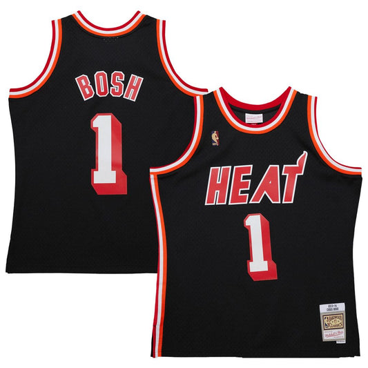 Chris Bosh Miami Heat Mitchell & Ness 2013/14 Hardwood Classics Swingman Jersey - Black Official NBA Team Apparel Basketball Fan Gear