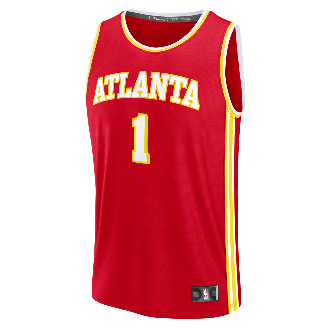 Jalen Johnson Atlanta Hawks Fanatics Youth Fast Break Jersey - Icon Edition - Red Official NBA Team Apparel Basketball Fan Gear