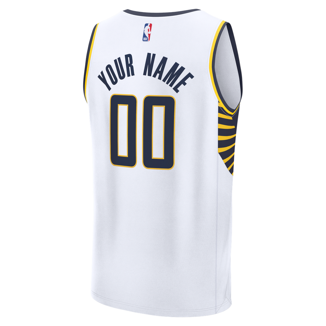 Indiana Pacers Fanatics Fast Break Custom Jersey - Icon Edition - White Official NBA Team Apparel Basketball Fan Gear