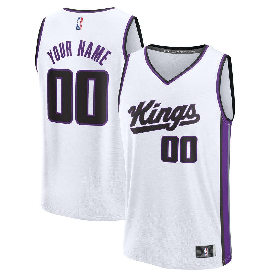 Sacramento Kings Fanatics Fast Break Custom Jersey - Icon Edition - Black Official NBA Team Apparel Basketball Fan Gear