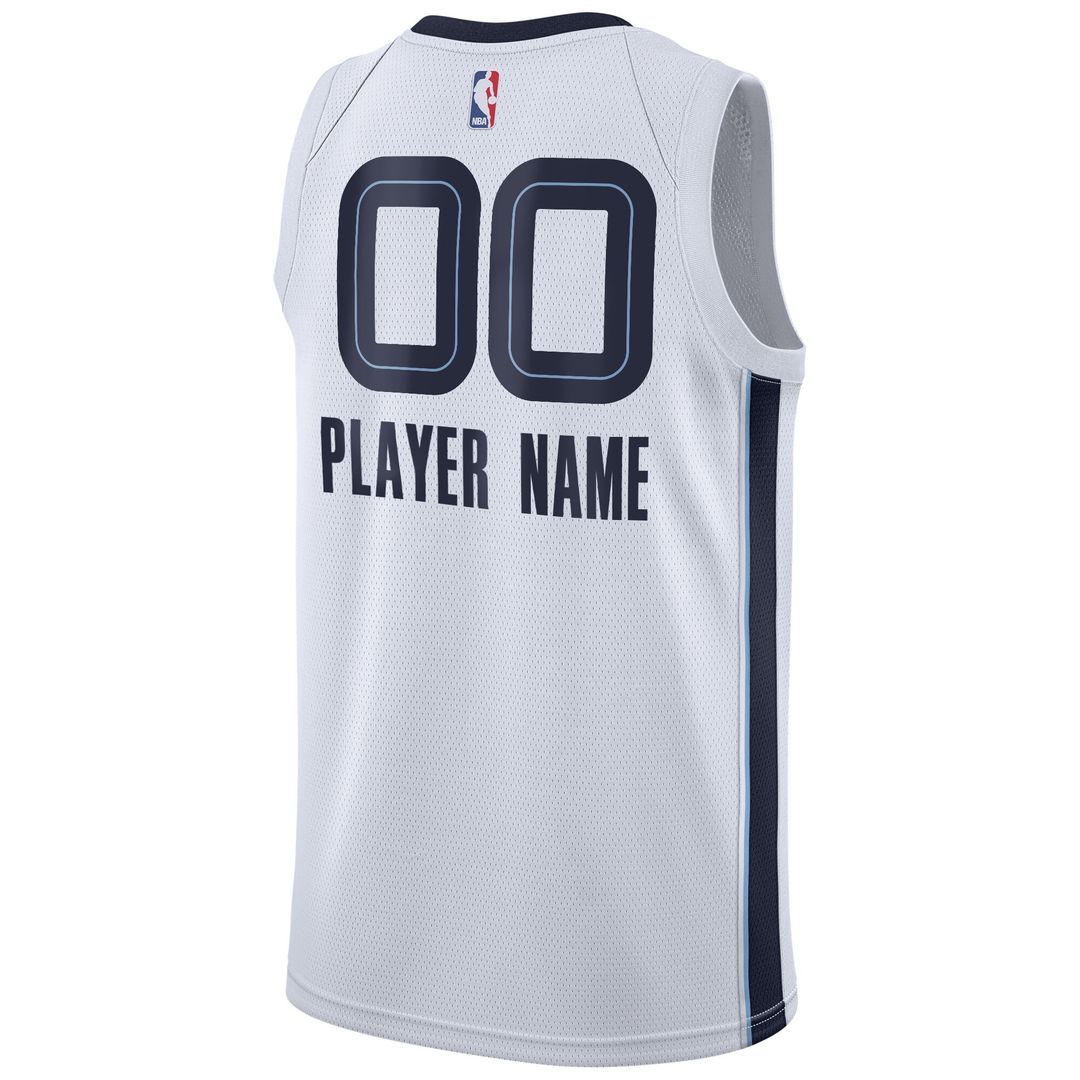 Memphis Grizzlies Nike 2020/21 Swingman Custom Jersey - Association Edition - White Official NBA Team Apparel Basketball Fan Gear