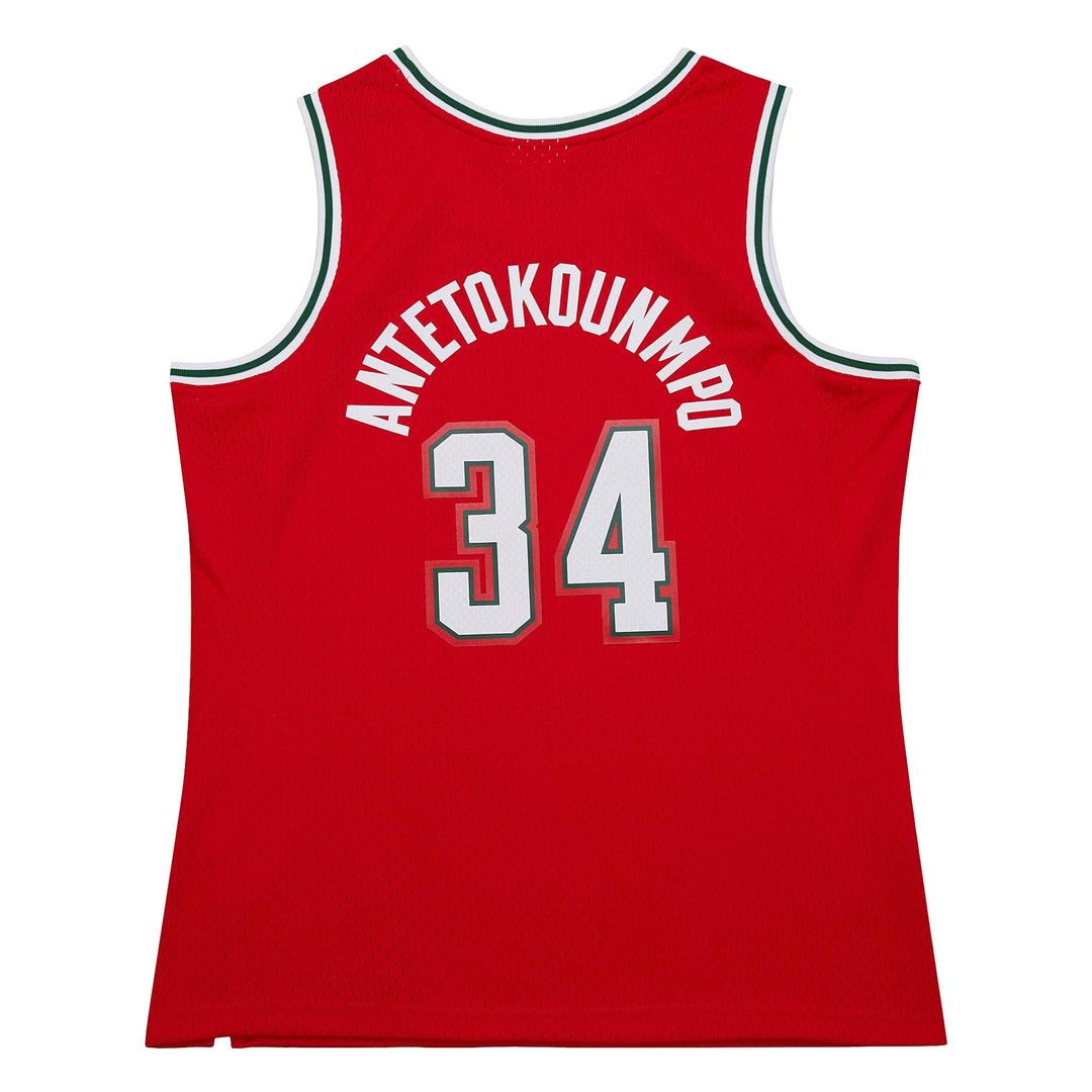 Giannis Antetokounmpo Milwaukee Bucks Mitchell & Ness 2014/15 Hardwood Classics Swingman Jersey - Red Official NBA Team Apparel Basketball Fan Gear