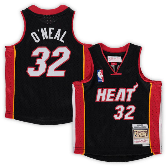 Shaquille O'Neal Miami Heat Mitchell & Ness Infant 2005/06 Hardwood Classics Retired Player Jersey - Black Official NBA Team Apparel Basketball Fan Ge