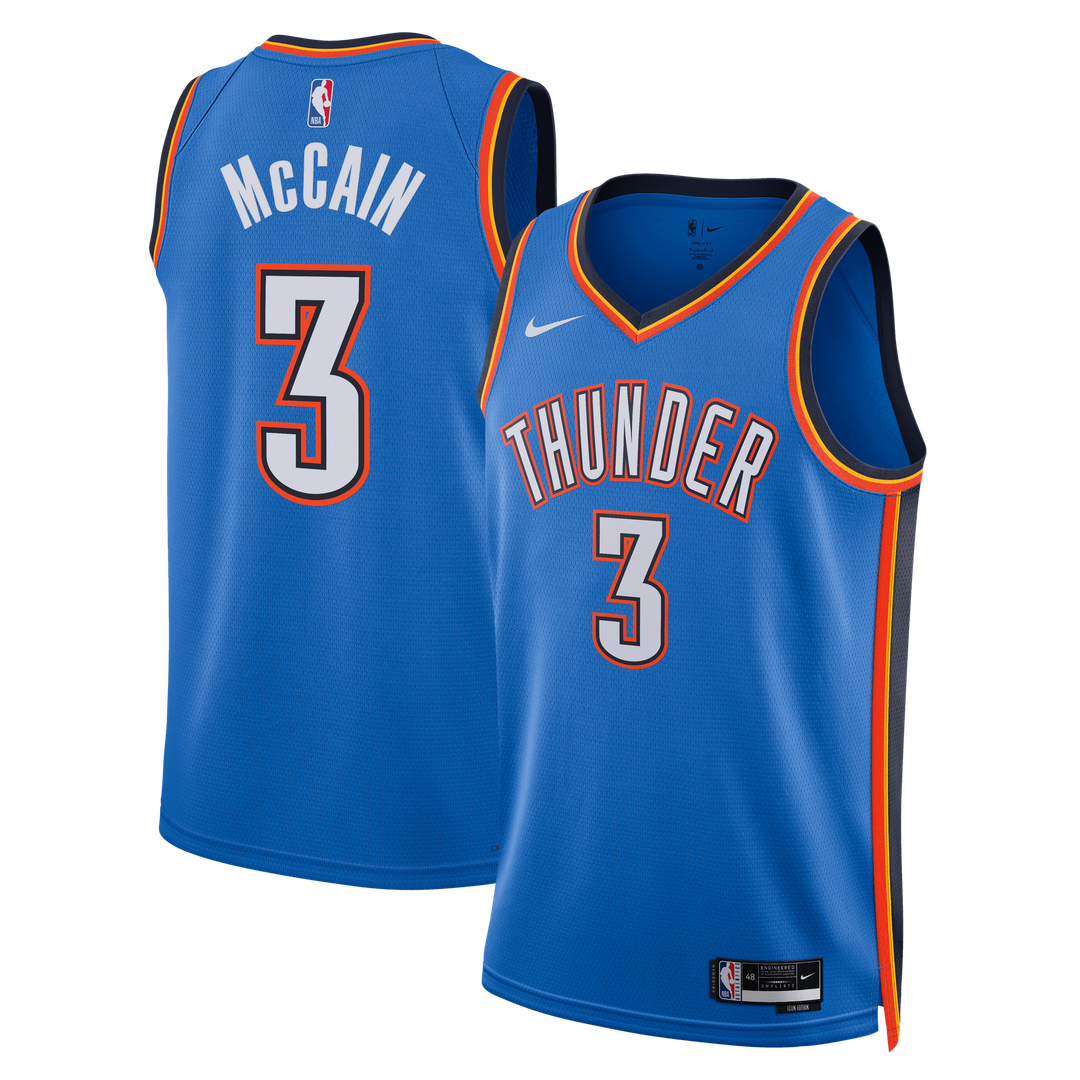 Jared McCain Oklahoma City Thunder Nike Unisex Swingman Jersey - Icon Edition - Blue Official NBA Team Apparel Basketball Fan Gear