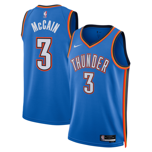 Jared McCain Oklahoma City Thunder Nike Unisex Swingman Jersey - Icon Edition - Blue Official NBA Team Apparel Basketball Fan Gear