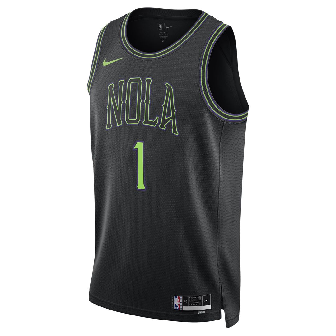 Zion Williamson New Orleans Pelicans Nike Unisex 2025/26 Swingman Jersey - Black - City Edition Official NBA Team Apparel Basketball Fan Gear
