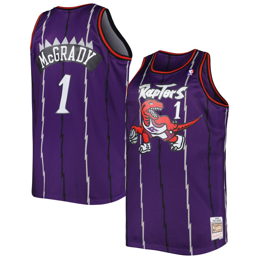 Tracy McGrady Toronto Raptors Mitchell & Ness Big & Tall Hardwood Classics 1998/99 Swingman Jersey - Purple Official NBA Team Apparel Basketball Fan G