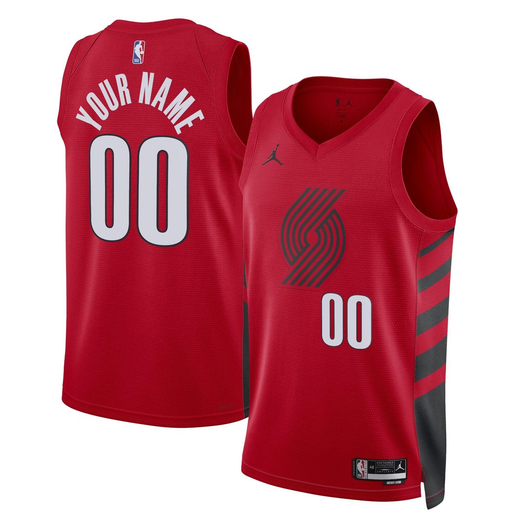 Portland Trail Blazers Jordan Brand Unisex 2022/23 Swingman Custom Jersey - Statement Edition - Red Official NBA Team Apparel Basketball Fan Gear