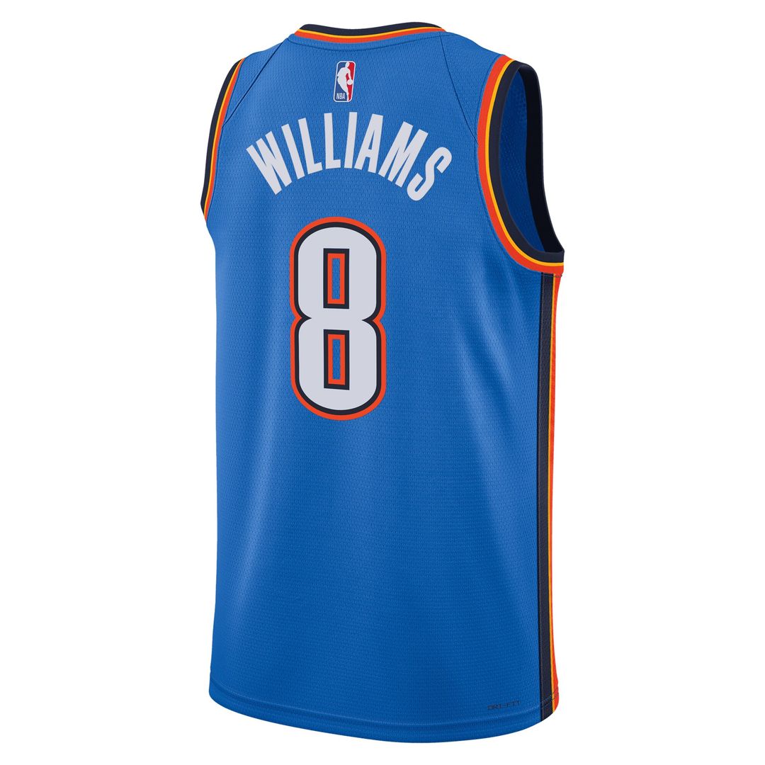 Jalen Williams Oklahoma City Thunder Nike Unisex Swingman Replica Jersey - Icon Edition - Blue Official NBA Team Apparel Basketball Fan Gear