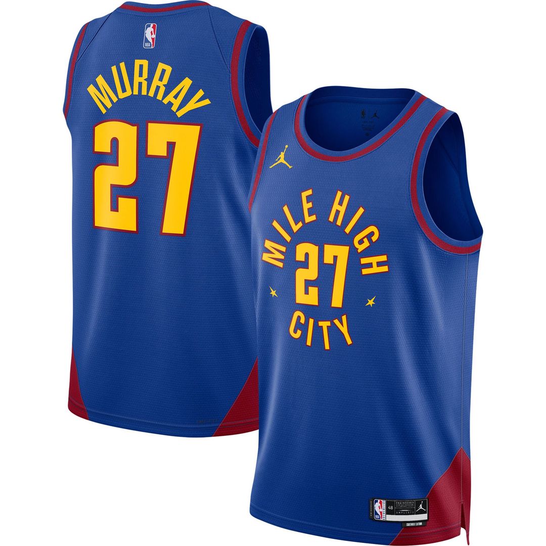 Jamal Murray Denver Nuggets Jordan Brand Unisex Swingman Jersey - Statement Edition - Blue Official NBA Team Apparel Basketball Fan Gear