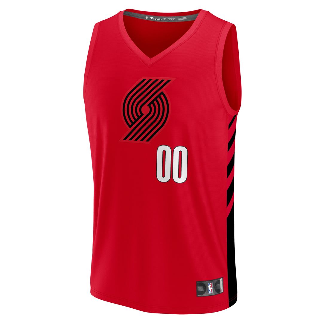 Portland Trail Blazers Fanatics Fast Break Custom Replica Jersey - Red - Statement Edition Official NBA Team Apparel Basketball Fan Gear