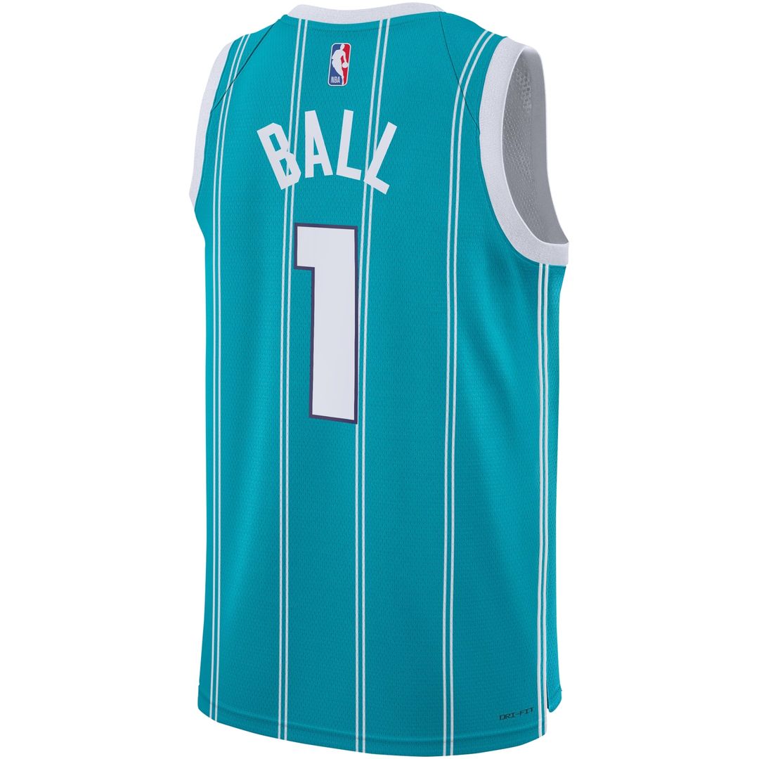 LaMelo Ball Charlotte Hornets Nike Youth Swingman Jersey - Icon Edition - Teal Official NBA Team Apparel Basketball Fan Gear