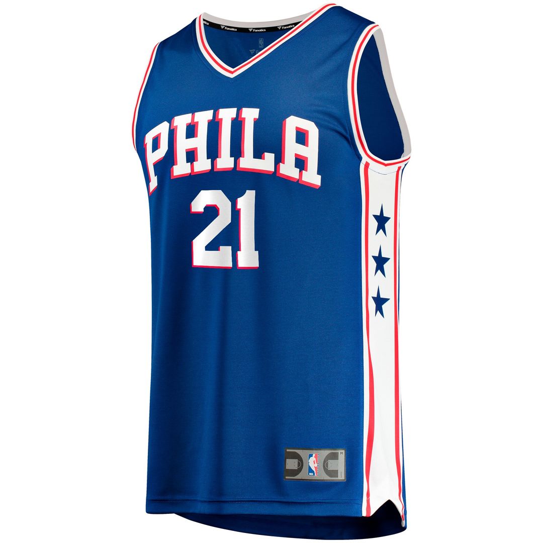 Joel Embiid Philadelphia 76ers Fanatics Big & Tall Fast Break Player Jersey - Royal - Icon Edition Official NBA Team Apparel Basketball Fan Gear