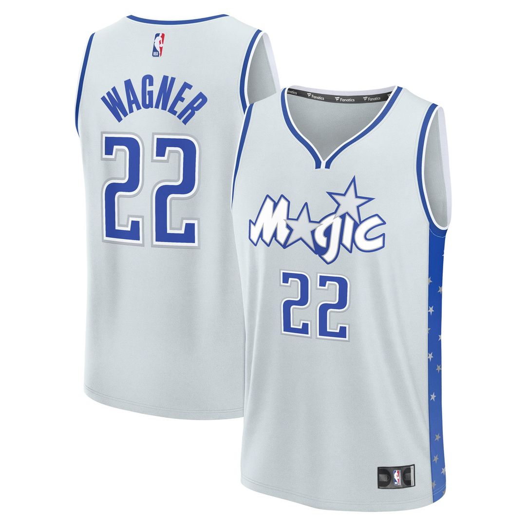 Franz Wagner Orlando Magic Fanatics 2025/26 City Edition Fast Break Jersey - Silver Official NBA Team Apparel Basketball Fan Gear