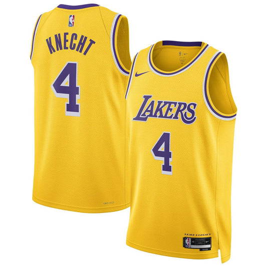 Dalton Knecht Los Angeles Lakers Nike Unisex Swingman Jersey - Gold Official NBA Team Apparel Basketball Fan Gear