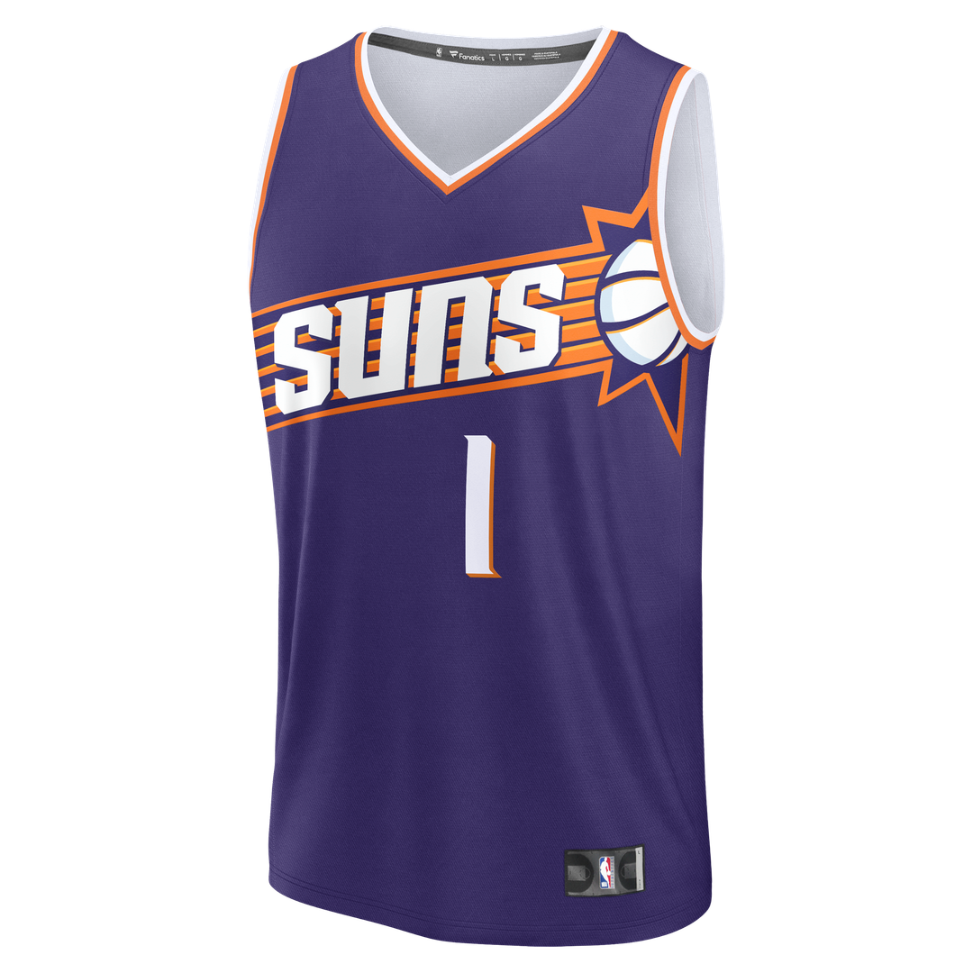 Devin Booker Phoenix Suns Fanatics Youth Fast Break Replica Player Jersey - Icon Edition - Purple Official NBA Team Apparel Basketball Fan Gear