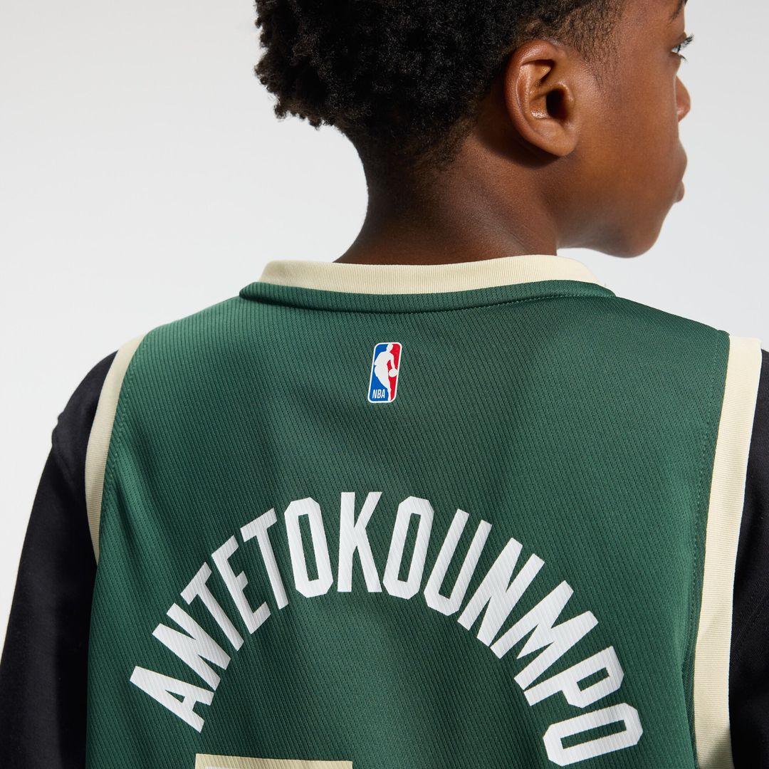 Giannis Antetokounmpo Milwaukee Bucks Fanatics Youth Fast Break Replica Player Jersey - Icon Edition - Hunter Green Official NBA Team Apparel Basketba