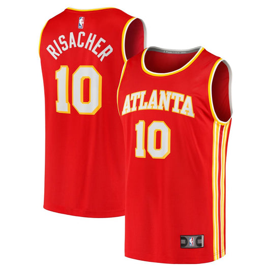Zaccharie Risacher Atlanta Hawks Fanatics 2024 NBA Draft Fast Break Player Jersey - Icon Edition - Red Official NBA Team Apparel Basketball Fan Gear