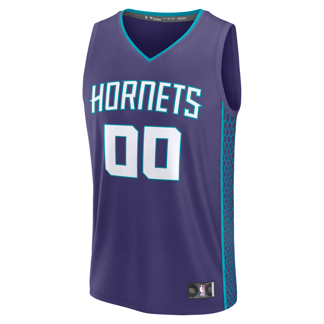 Charlotte Hornets Fanatics Fast Break Custom Jersey - Icon Edition - Purple Official NBA Team Apparel Basketball Fan Gear