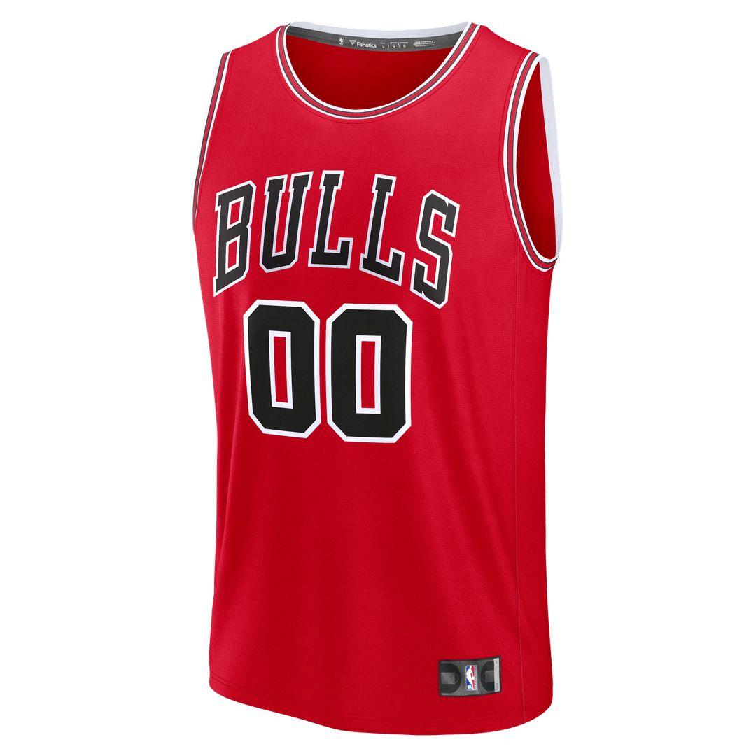 Chicago Bulls Fanatics Fast Break Custom Jersey - Icon Edition - Red Official NBA Team Apparel Basketball Fan Gear